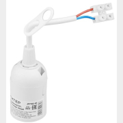 Патрон для лампочки Е27 термостойкий пластик подвесной с клеммной колодкой ЮПИТЕР белый (JP7702-05)