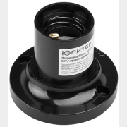 Патрон для лампочки Е27 карболитовый потолочный прямой ЮПИТЕР черный (JP7700-04)