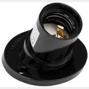 Патрон для лампочки Е27 карболитовый потолочный наклонный ЮПИТЕР черный (JP7700-03)