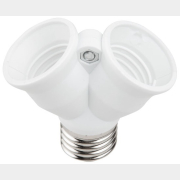 Патрон-переходник Е27-2хЕ27 ЮПИТЕР белый (JP7704-03)