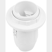 Патрон для лампочки Е14 термостойкий пластик с кольцом ЮПИТЕР белый (JP7702-02)