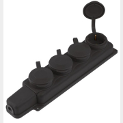 Колодка удлинителя 4 гнезда 16А 250В с заземлением ЮПИТЕР черная (JP7601-04)