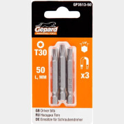 Бита для шуруповерта магнитная Torx T30 50 мм GEPARD 3 штуки (GP3513-50)