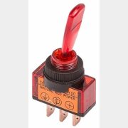 Выключатель-тумблер 12V 20А ON-OFF с красной подсветкой REXANT (06-0335-B)