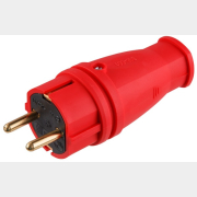 Вилка электрическая прямая с заземлением 16 А 250 В ЮПИТЕР красная (JP7602-04)