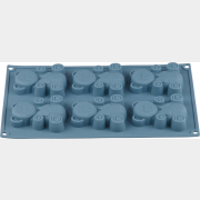 Форма для выпечки силиконовая прямоугольная на 6 кексов 30,5х18х2 см PERFECTO LINEA Bluestone серо-голубой (20-104828)