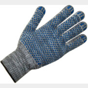 Перчатки хлопчатобумажные с ПВХ точечным покрытием КОНТИНЕНТ-СИТИ Профи 10 класс серые (403с)