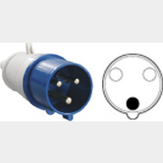 Вилка силовая переносная 32А 220В 2P+PE IP44 IEK (33963)