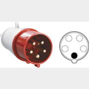 Вилка силовая переносная 32А 380В 3P+PE+N IP44 IEK (23958)