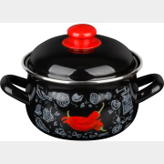 Кастрюля стальная эмалированная 3,8 л PERFECTO LINEA Перчик (50-367838)