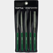 Набор надфилей алмазных 160х65x4 мм 5 предметов TOPTUL (GNBA0501)