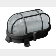 Светильник накладной овал решетка 60 Вт IP53 ЮПИТЕР черный (JP1302-07)