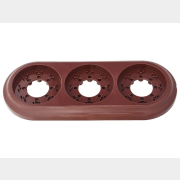 Рамка трехместная BYLECTRICA Ретро коричневая (ЮЛИГ.735212.472кор)