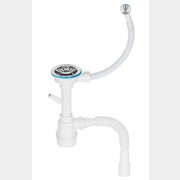 Сифон для кухни выпуск 3 1/2" круглый перелив гибкая труба 1 1/2"- 40/50 мм AV ENGINEERING (AVE129777)