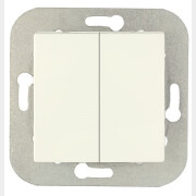 Выключатель двухклавишный скрытый BYLECTRICA Уют бежевый (С510-551беж)