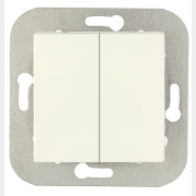 Выключатель двухклавишный скрытый BYLECTRICA Уют бежевый (С510-551беж)