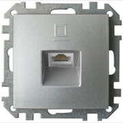 Розетка компьютерная BYLECTRICA Стиль серебро (РК18-007сер)