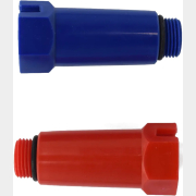 Заглушка ПП 1/2" ЮСТАПЛАСТ красная, синяя 2 штуки