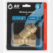 Фильтр косой латунный 1" AV ENGINEERING (AVE3680101)