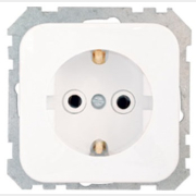 Розетка скрытая с заземлением BYLECTRICA Гармония белая (РС16-470)
