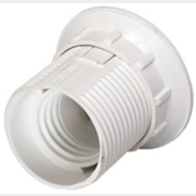 Патрон для лампочки Е27 с резьбовым вводом и абажурным кольцом BYLECTRICA (Е27РК-003)