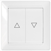 Выключатель двухклавишный скрытый с самовозвратом BYLECTRICA Стиль белый (С510-892)