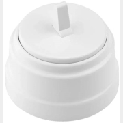 Выключатель одноклавишный наружный BYLECTRICA Ретро белый (А110-2203)