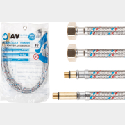 Комплект гибкой подводки для воды иголка м10 - гайка 1/2" 40 см AV ENGINEERING (AVE21740)