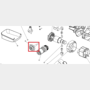 Вал-шестерня для шлифмашины ленточной WORTEX SB7575AE (SIE-DU06-75-28)