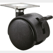 Колесо мебельное STARFIX 50 мм на площадке с фиксатором черный (SMF-10520)