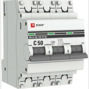 Автоматический выключатель EKF PROxima ВА 47-63 3P 50А C 4,5кA (mcb4763-3-50C-pro)