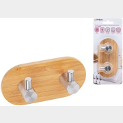 Крючок для ванной двойной PERFECTO LINEA Virgo бамбук блистер (35-012001)