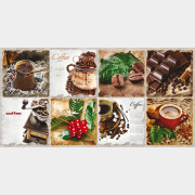 Панель ПВХ ПАНЕЛЬПЛАСТ Граненый квадрат Арабика 960х480 мм