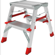 Лестница-стремянка алюминиевая двухсторонняя 45 см НОВАЯ ВЫСОТА NV3127 (3127202)
