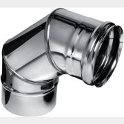 Колено дымохода 90° FERRUM d115 мм 3-х секционный 430/0,8