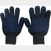 Перчатки хлопчатобумажные с ПВХ-точечным покрытием 10 класс черный От минимальных рисков (1303321200647)