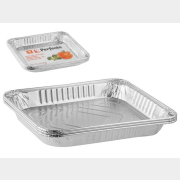 Форма для выпечки алюминиевая одноразовая прямоугольная 32,5х26,3х4,3 см PERFECTO LINEA 3 штуки (45-332265)