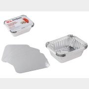 Форма для выпечки алюминиевая одноразовая прямоугольная 14,8х11,8х5 см PERFECTO LINEA 5 штук (45-514124)