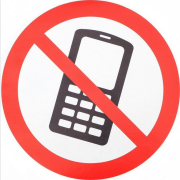 Знак-наклейка REXANT Использование мобильных телефонов запрещено 150х150 мм (56-0042)