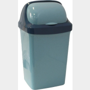 Ведро мусорное IDEA Ролл Топ 9 л голубой мрамор (М2465)