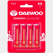 Батарейка AA DAEWOO Energy 1,5 V алкалиновая 4 штуки (5029781)