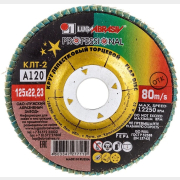 Круг лепестковый 125х22,2 мм P120 конический LUGAABRASIV Professional КЛТ2 (4603347277119)