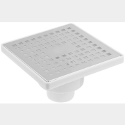 Трап с вертикальным отводом D 50 с сухим затвором решетка нержавеющая сталь 150х150 мм AV ENGINEERING (AVE5015151)