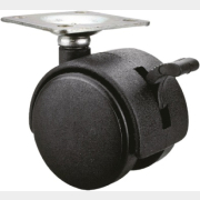 Колесо мебельное STARFIX 40 мм на площадке с фиксатором черный (SMF-10521)