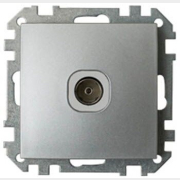 Розетка телевизионная BYLECTRICA Стиль серебро (ТР-043сер)