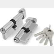 Сердцевина замка (евроцилиндр) с вертушкой FUARO 100 ZM 80 мм 35x45 хром