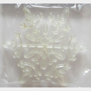 Набор елочных игрушек МОРОЗКО Снежинка прозрачная 12,5 см 6 штук (С125008)