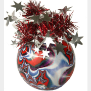 Игрушка елочная МОРОЗКО Шар Калейдоскоп 8,5 см красно-синий (Ш85035)