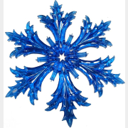 Игрушка елочная МОРОЗКО Снежинка хрустальная синий 12,5 см (СП125002)
