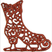 Игрушка елочная МОРОЗКО Конек 10х9,5х0,2 см красный глиттер (ФГКН04)